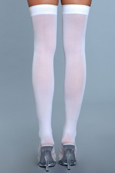 Opaque Nylon Thigh Highs