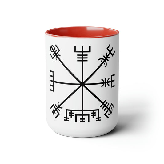 Vegvísir Two-Tone Coffee Mug, 15oz